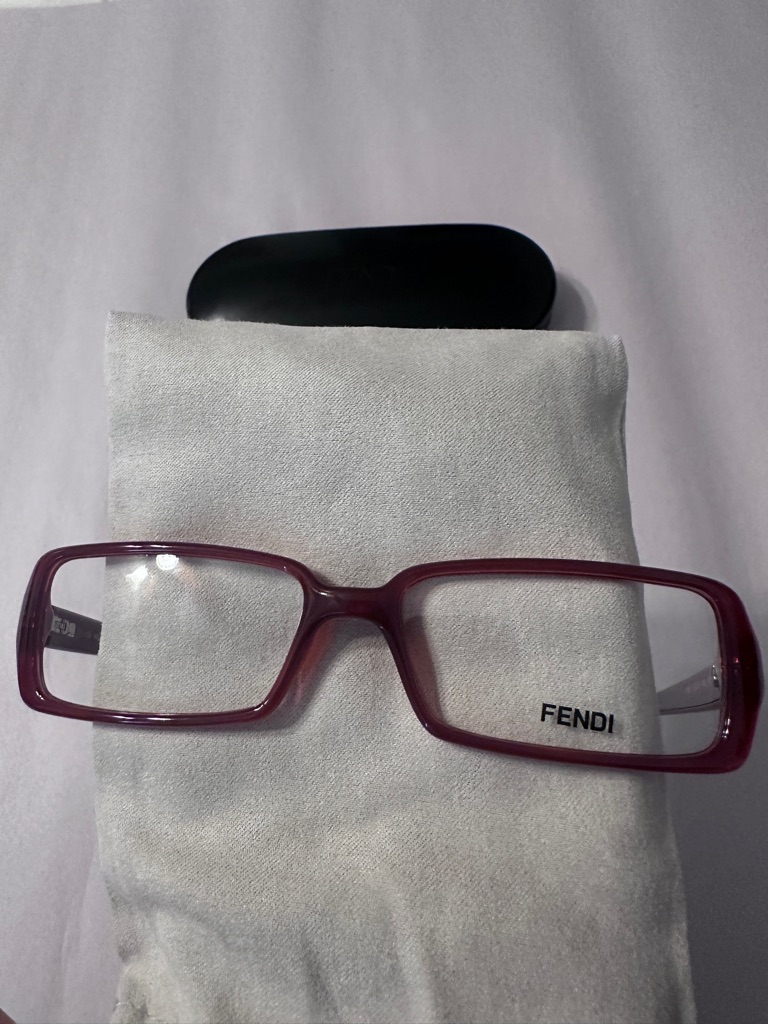 Fendi Maroon Logo-Print Frames - New